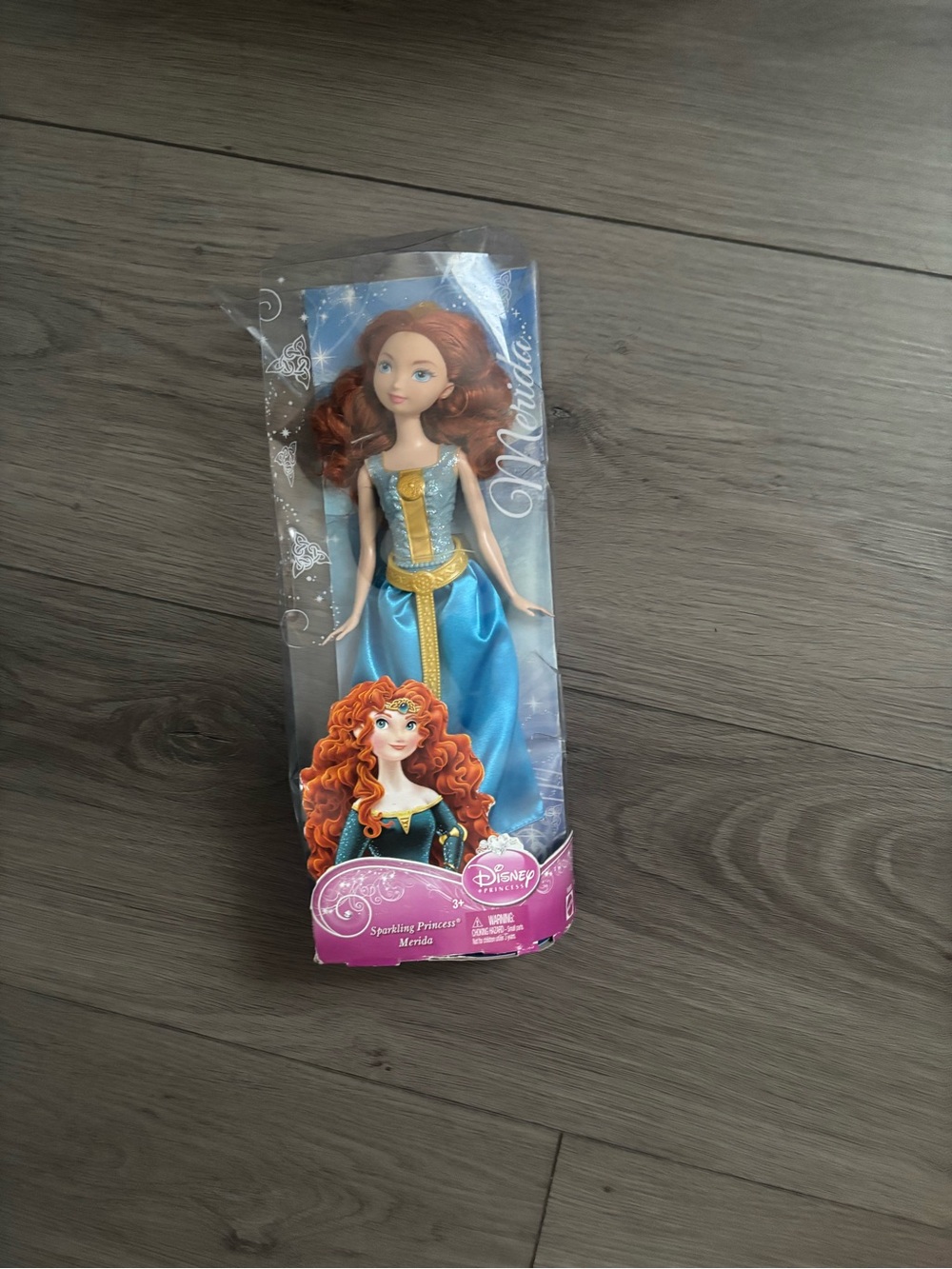 Disney Merida Doll in Blue and Gold Gown